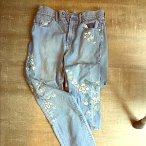 Madewell floral jeans